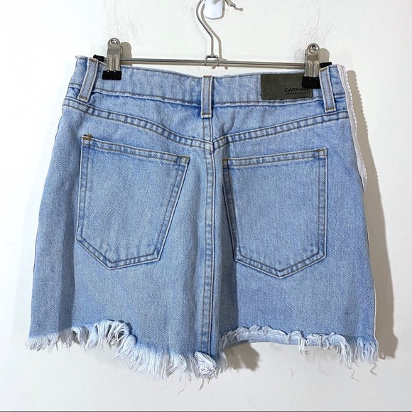 Carmar Estella Colin Skirt Jean Denim Side Zip Zipper 27 - Picture 3 of 7